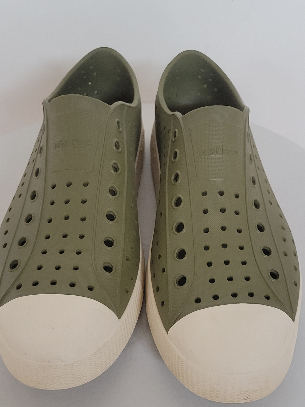 Native Jefferson Slip-On Sneakers in Olive Green